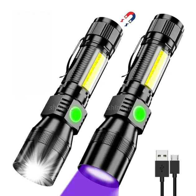 Linterna LED Batería recargable con luz blanca