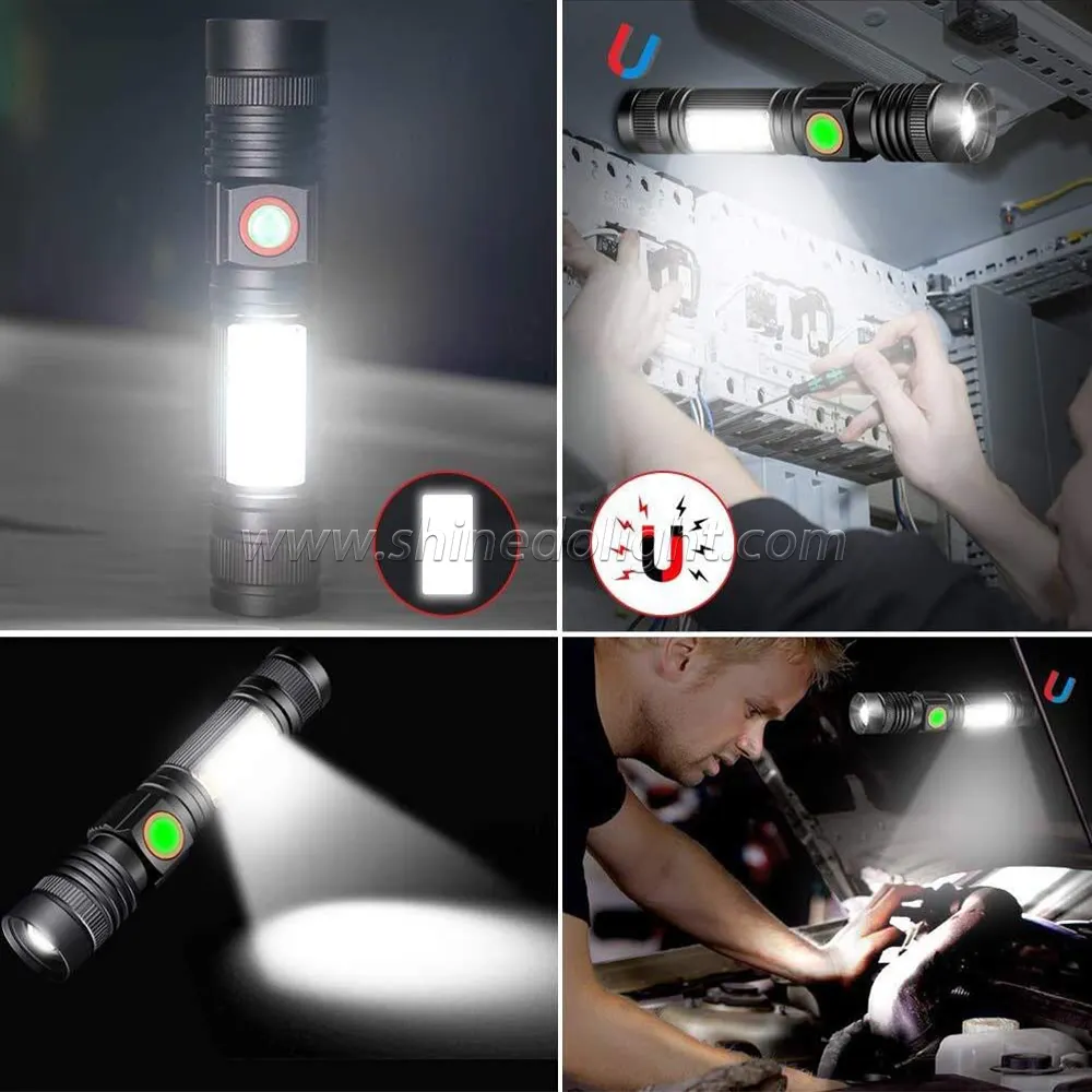 Linterna LED Batería recargable con luz blanca - Imagen 6