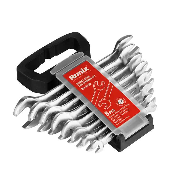 Referencia RH-2252 MARCA RONIX Soporte de plástico de 8 piezas, juego de llaves doble apertura - Imagen 2
