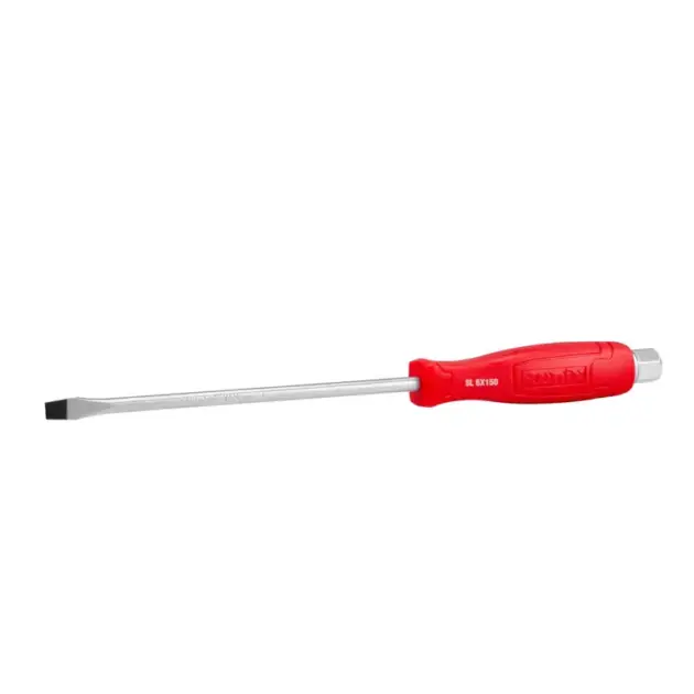 Destornillador de martillo ranurado con mango de plástico de 6 x 150 mm