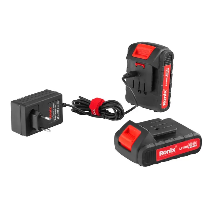 Referencia 8018v MARCA RONIX Taladro Inalámbrico de 18v + bateria + cargador - Imagen 2