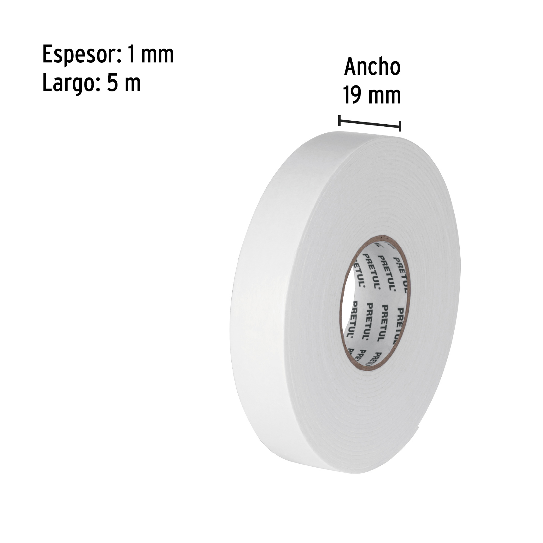 Cinta doble cara de 19 mm x 5 m Pretul - Imagen 2
