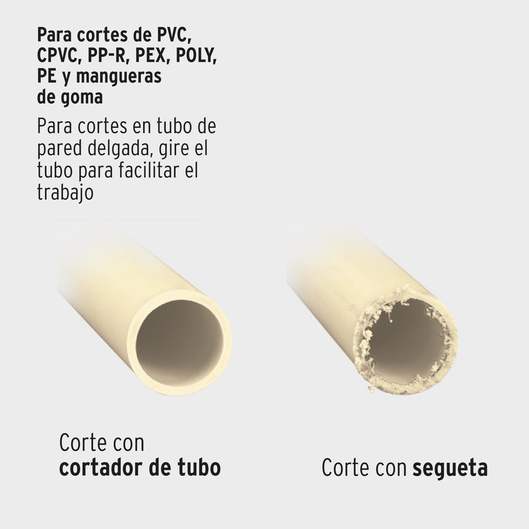 Cortador de tubo de plástico, corte 1-5/8" (41 mm), TRUPER - Imagen 3