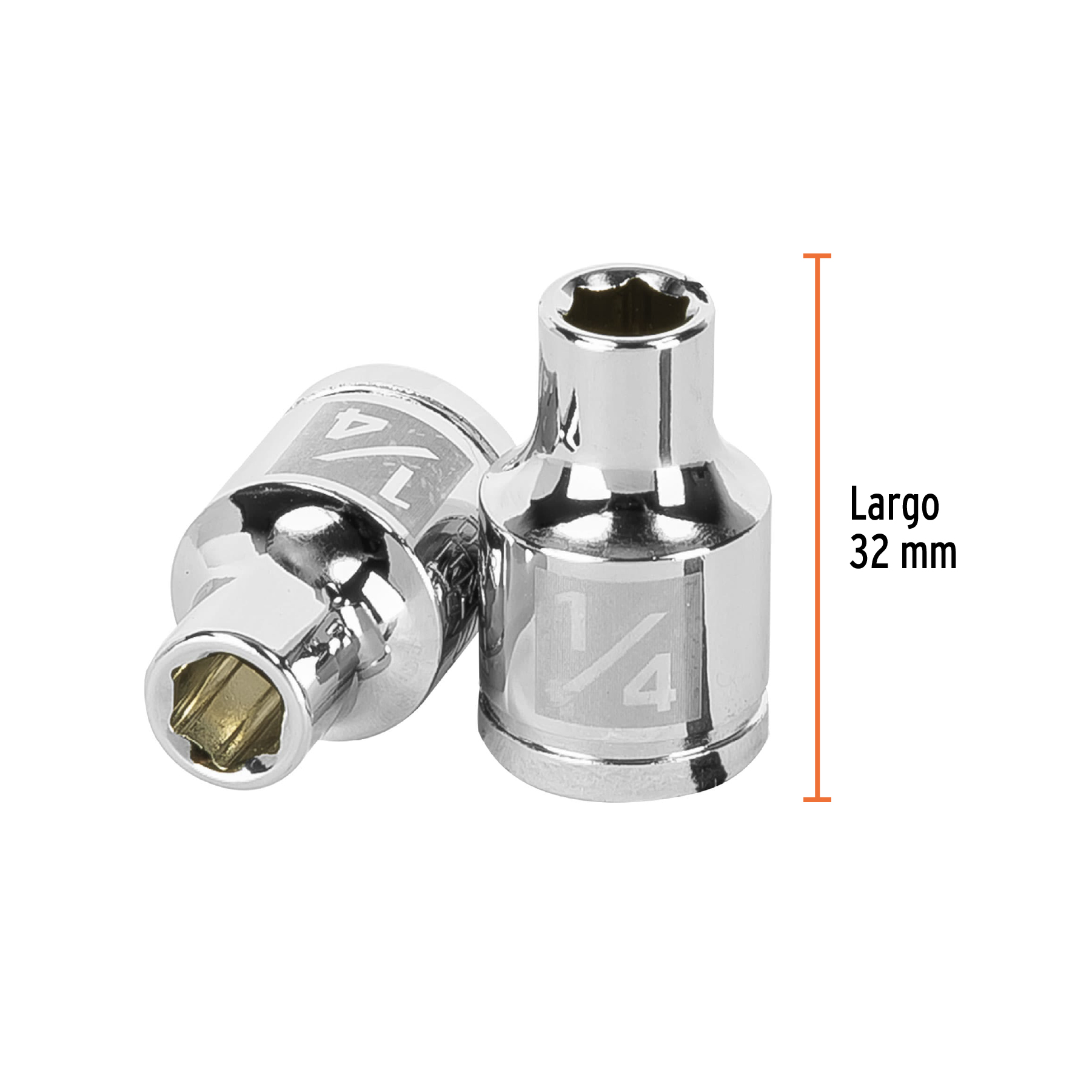 Dado de 1/4", 6 puntas, cuadro 3/8", Truper - Imagen 2