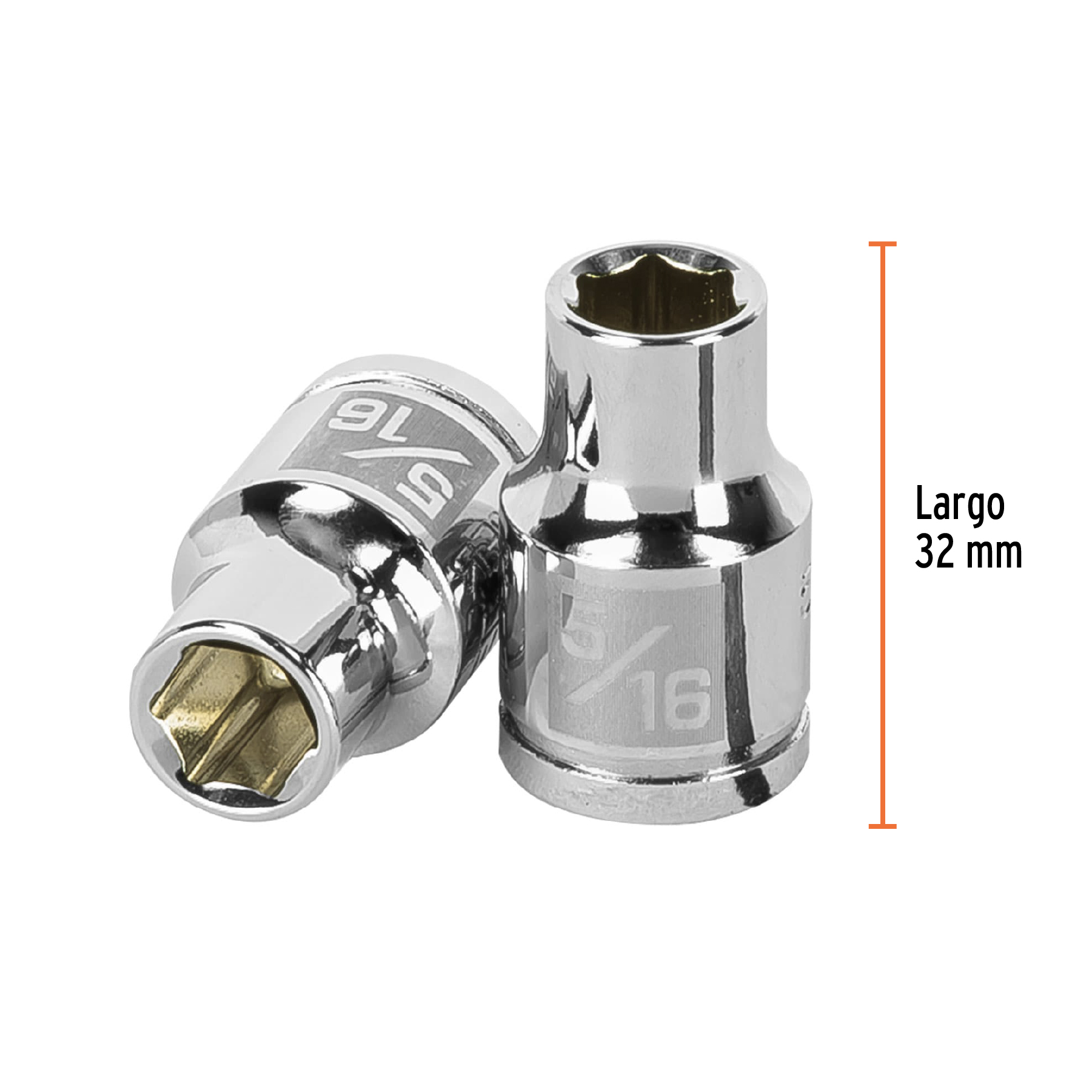 Dado de 5/16", 6 puntas, cuadro 3/8", Truper - Imagen 2