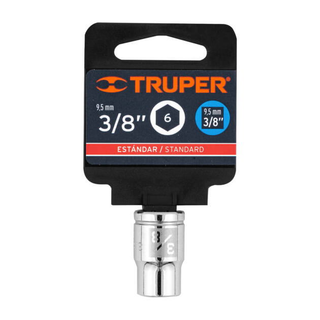 Dado de 3/8", 6 puntas, cuadro 3/8", Truper