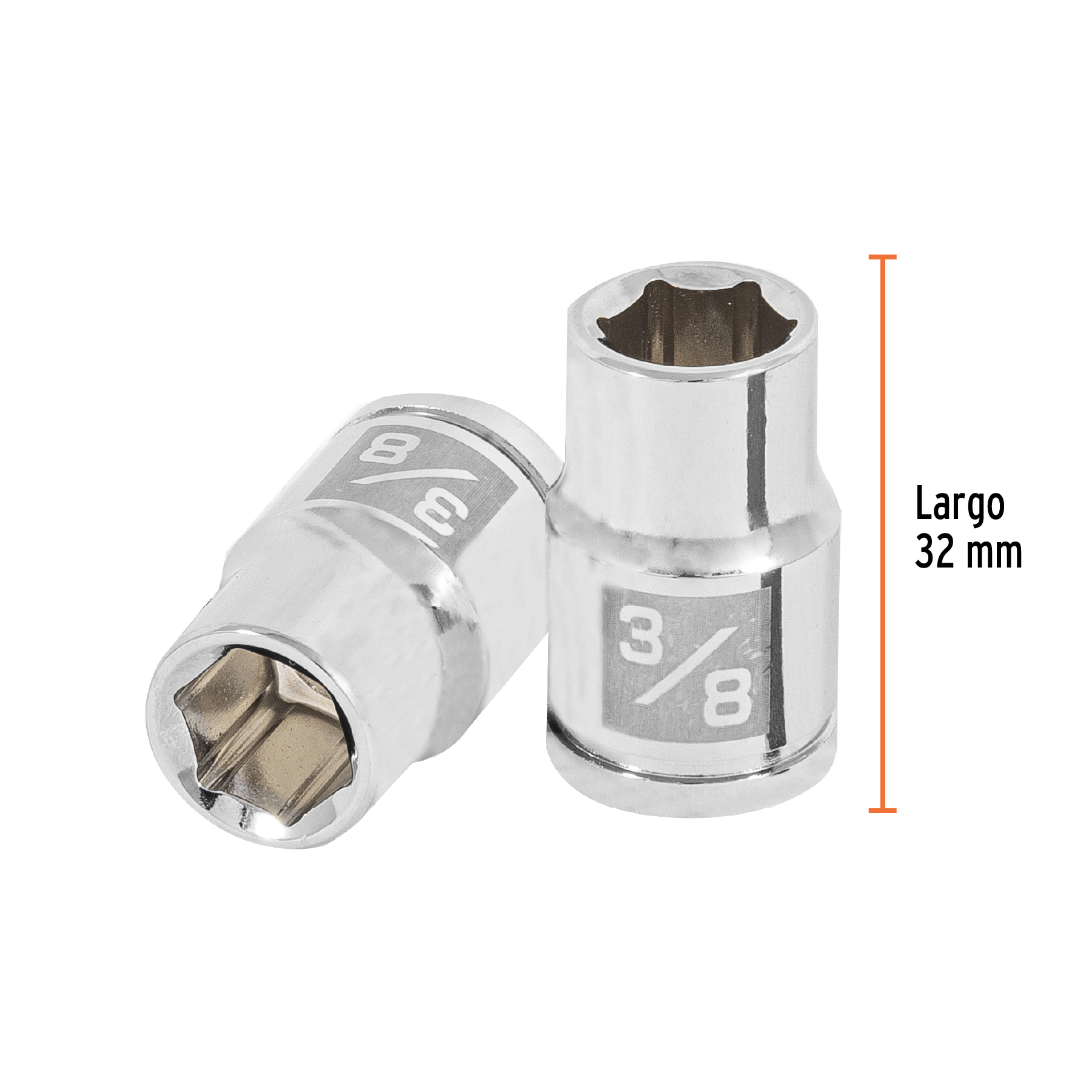 Dado de 3/8", 6 puntas, cuadro 3/8", Truper - Imagen 2