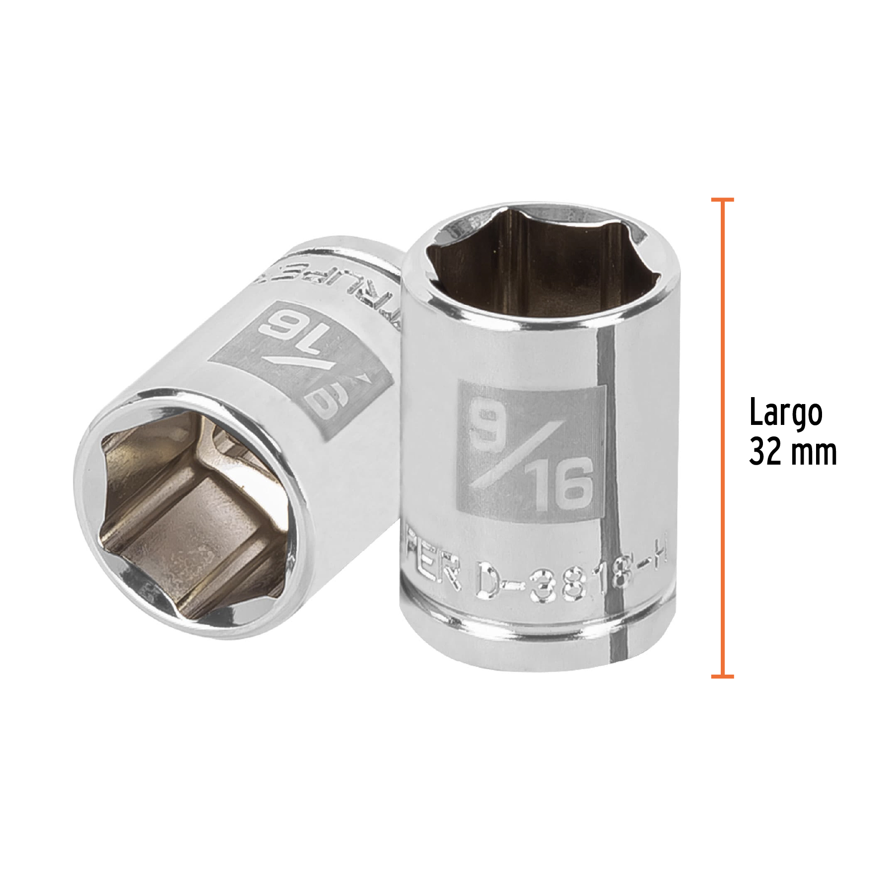 Dado de 9/16", 6 puntas, cuadro 3/8", Truper - Imagen 2