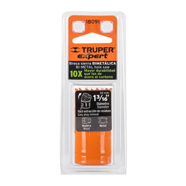 Brocasierra bimetálica 1-3/16", Truper Expert