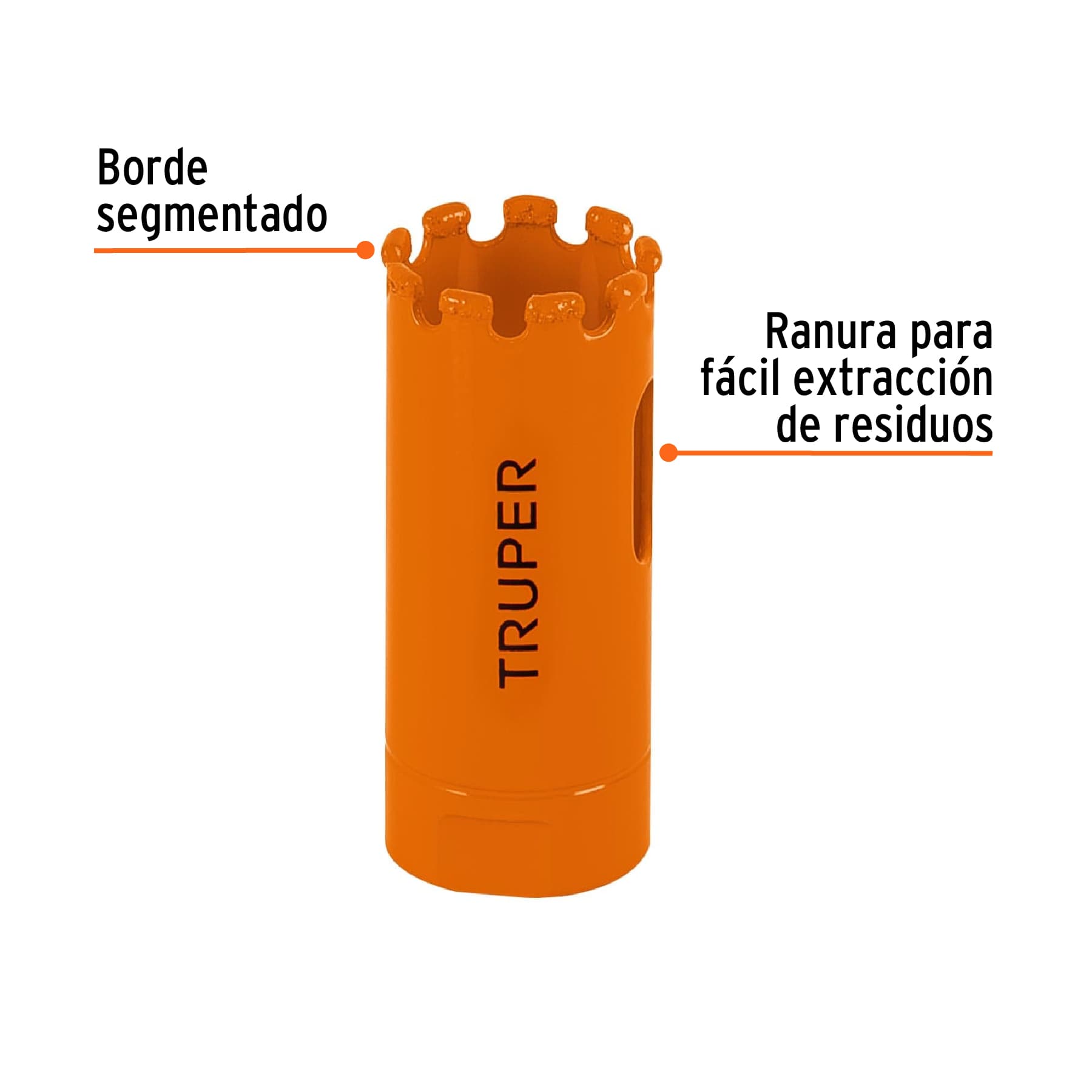 Brocasierra diamante 7/8" borde segmentado, Truper - Imagen 2