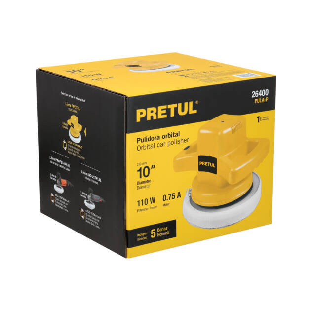 Pulidora 10" 110W,3000 RPM PRETUL